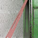 Industrial letter "A" in red metal