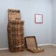 1970s Anna Castelli Ferrieri for Kartell Mod. 4727 Red Mirror