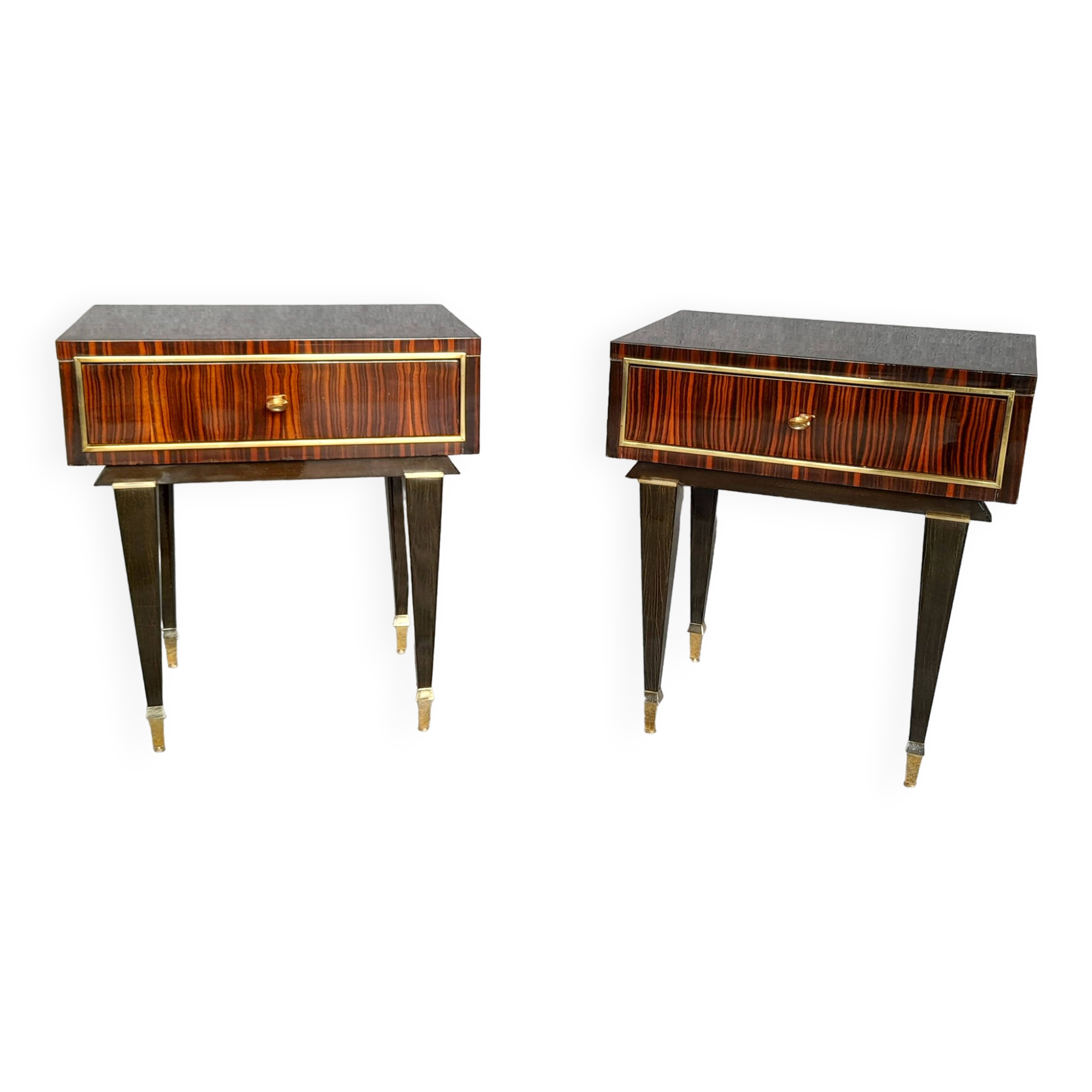 1 pair of vintage bedside tables from the 1960s