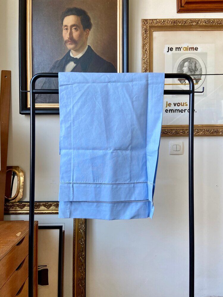 Sky blue mestizo taie in cross-breed 45 x 189 cm