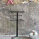 Fifth wheel or sofa end - smoked glasses and marble foot - design 1970