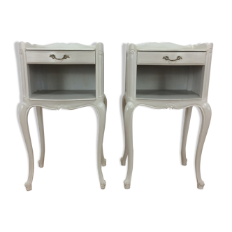 Louis XV-style bedside pair
