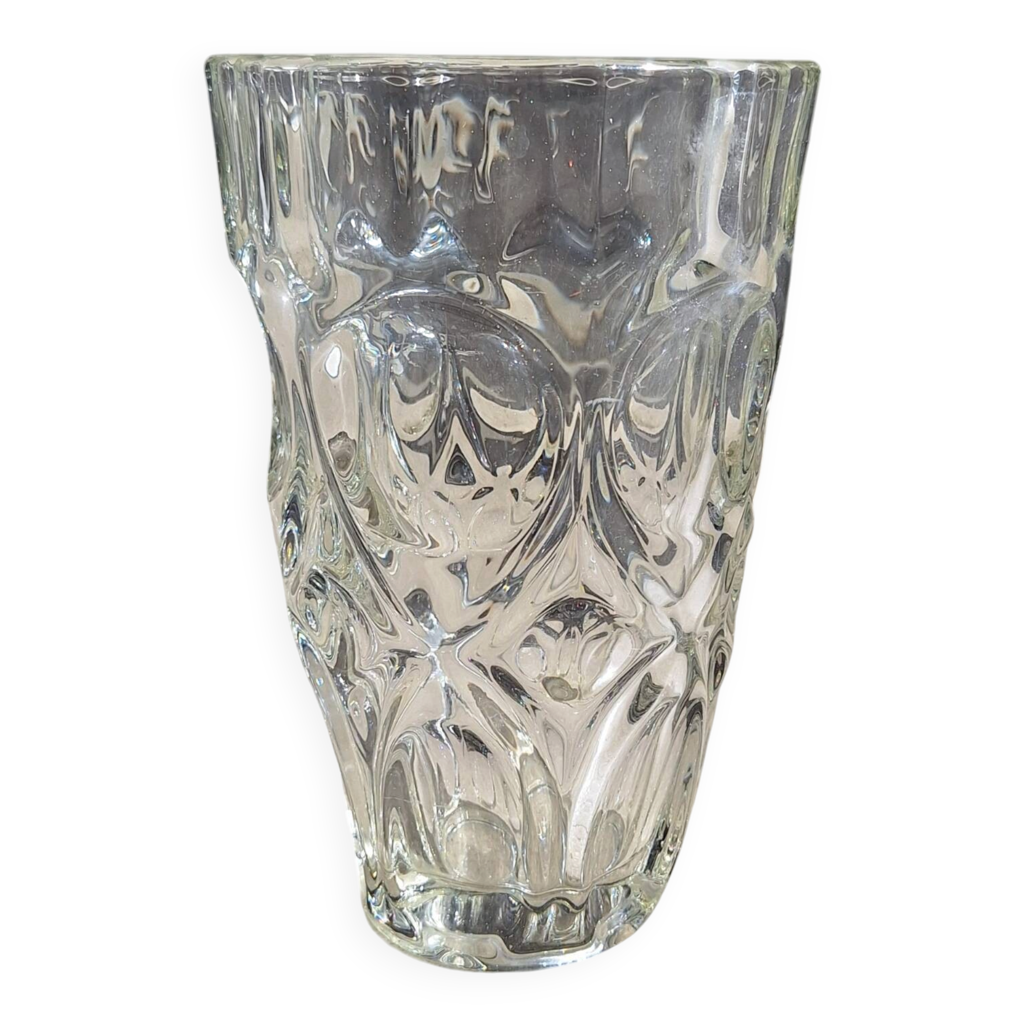 Vase en verre moulé annees 60/70