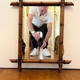 Antique bamboo mirror