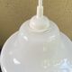 Opaline pendant lamp-Bird decoration-60s
