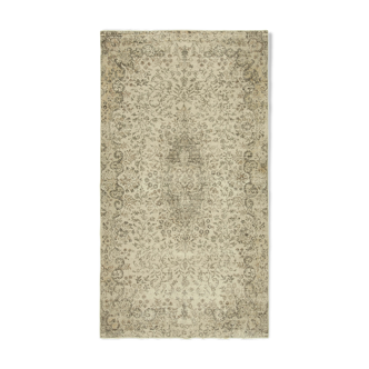 Handwoven decorative anatolian beige rug 158 cm x 280 cm