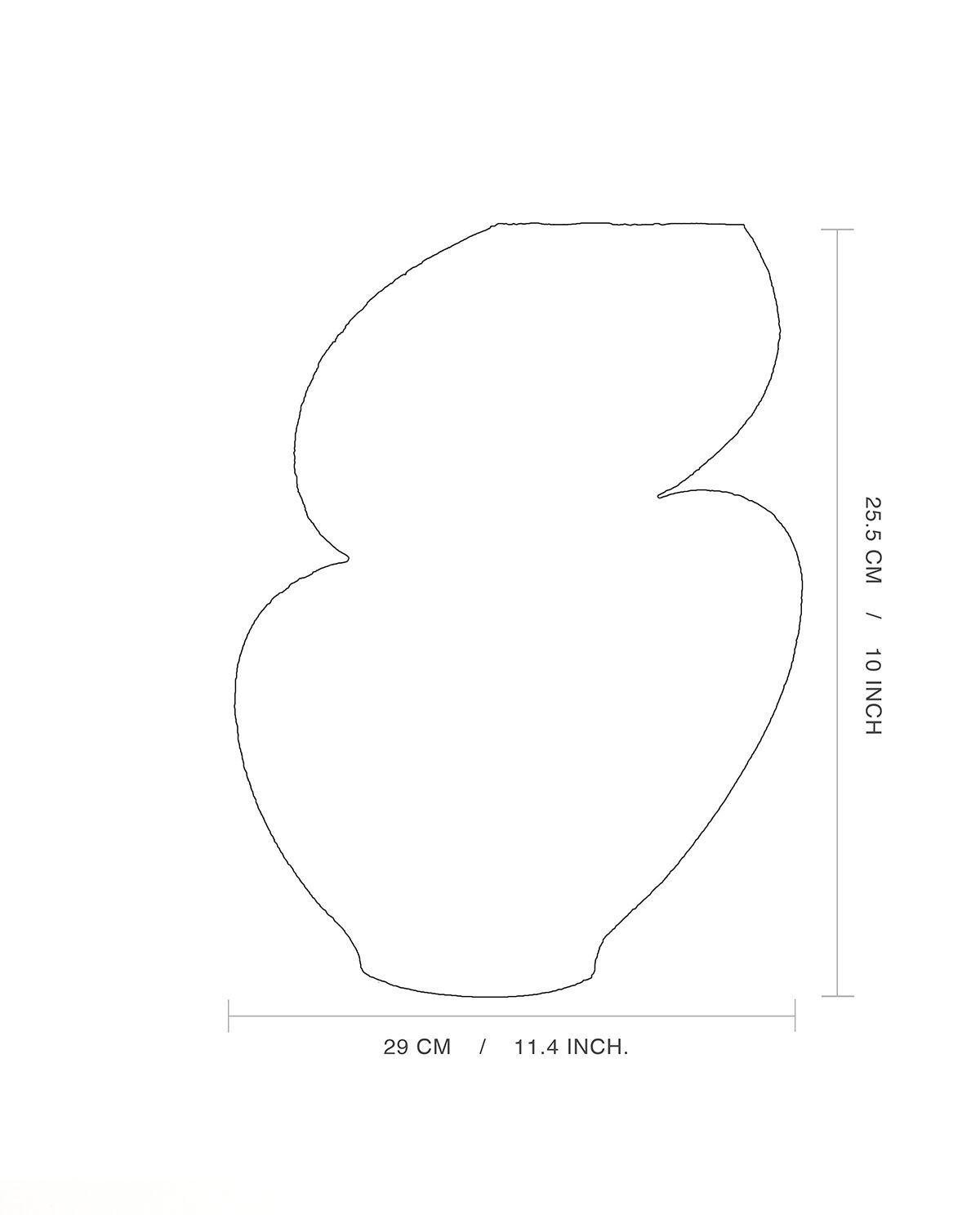 Ceramic vase 'ellipse n°1- white'