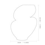 Ceramic vase 'ellipse n°1- white'