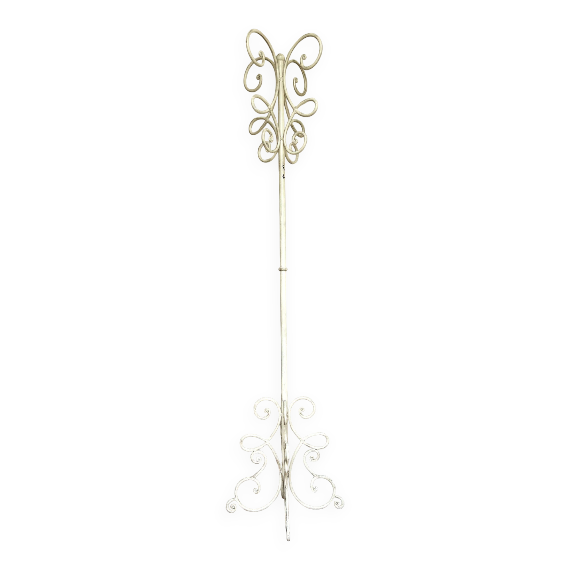 White metal coat rack