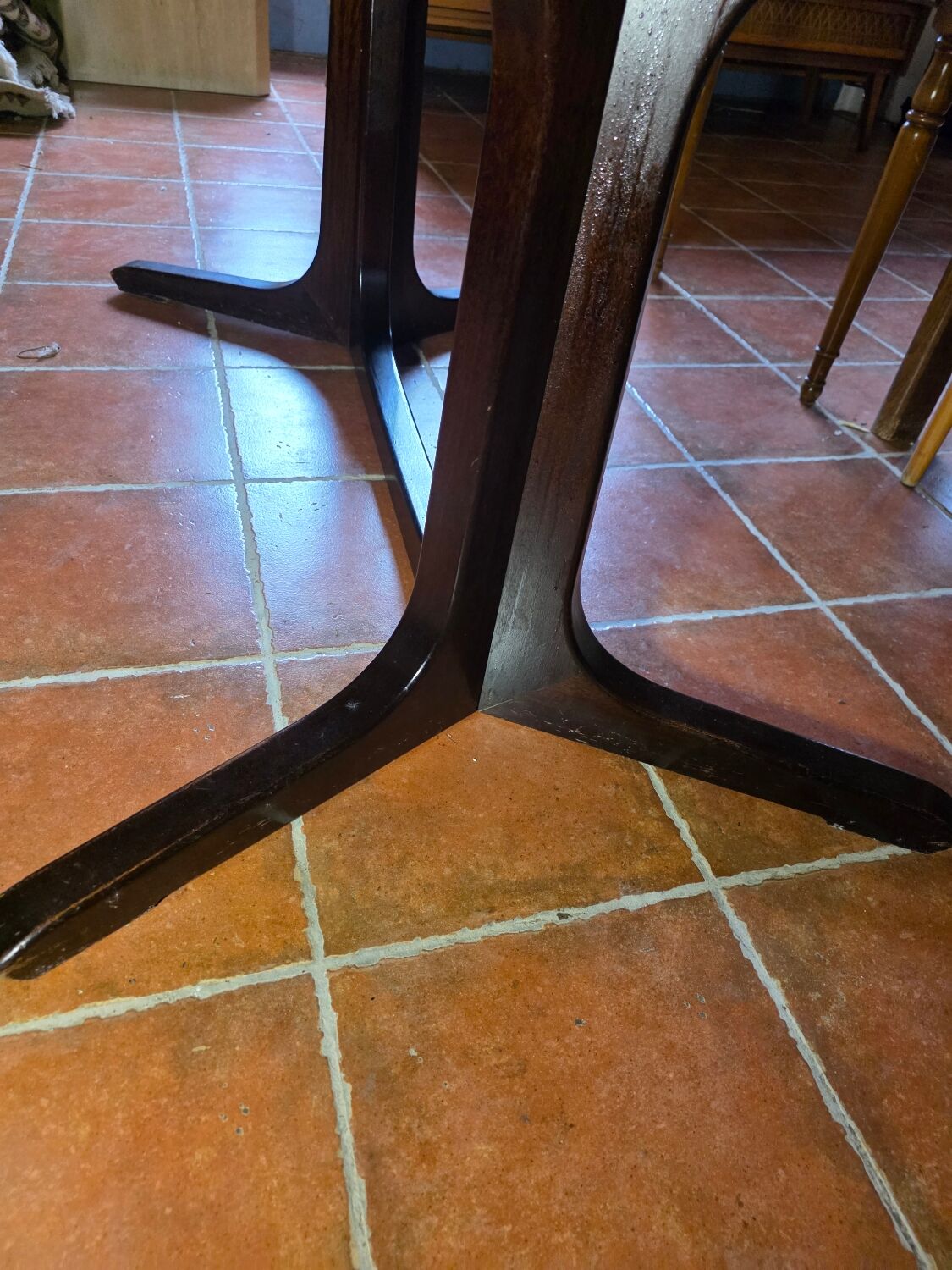 Table Baumann extensible en chêne des années 60