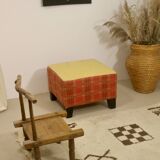 Kenzo square fabric pouf, Lelievre edition. Ref Patou