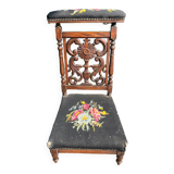 Prayer chair vintage oak