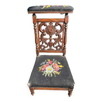 Prayer chair vintage oak
