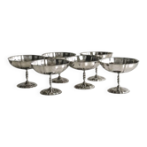 Title: Set of 5 Vintage Draped Stainless Steel Bowls