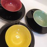 Set of 7 cups and saucers from the 50s.