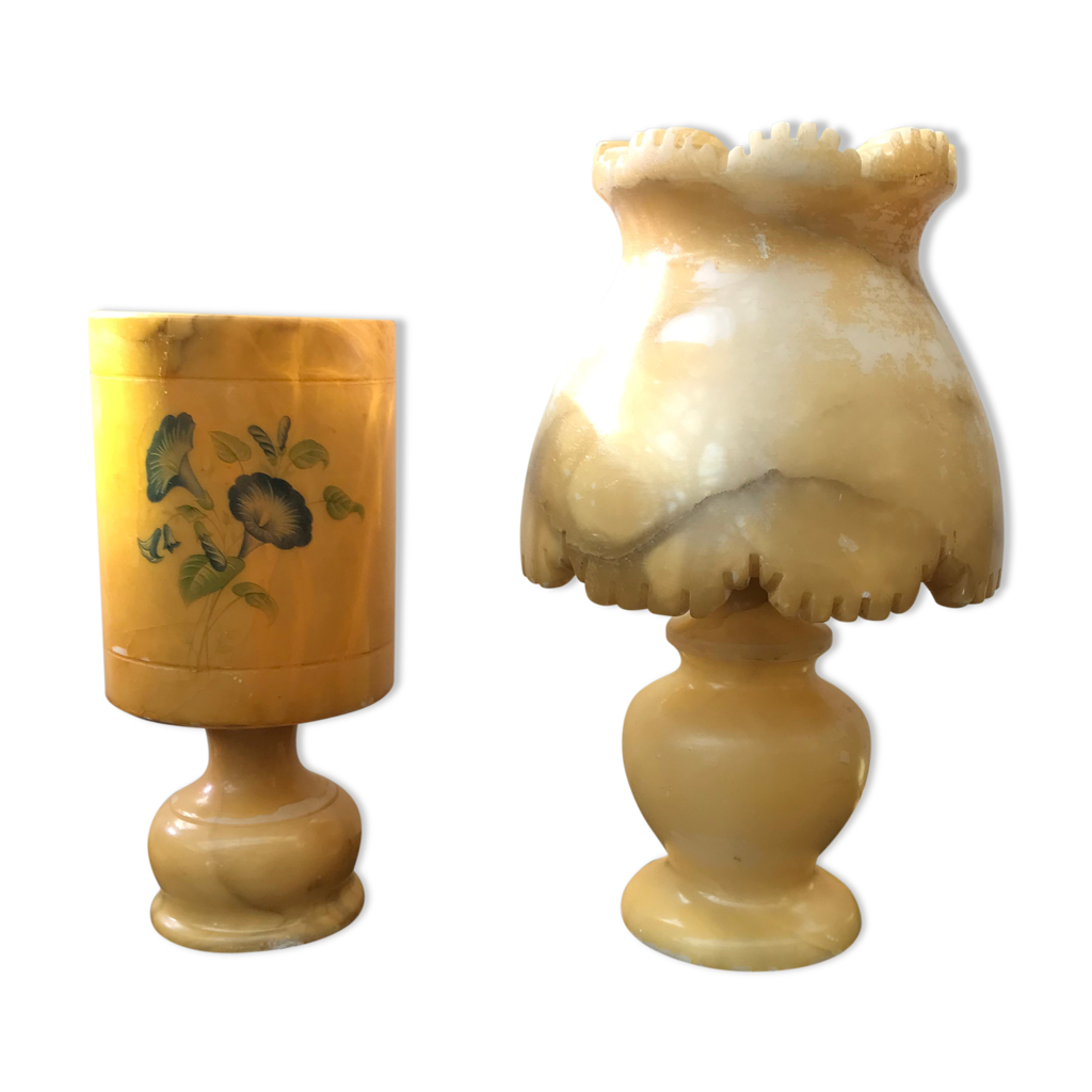 Lampe En Albatre D Espagnenull