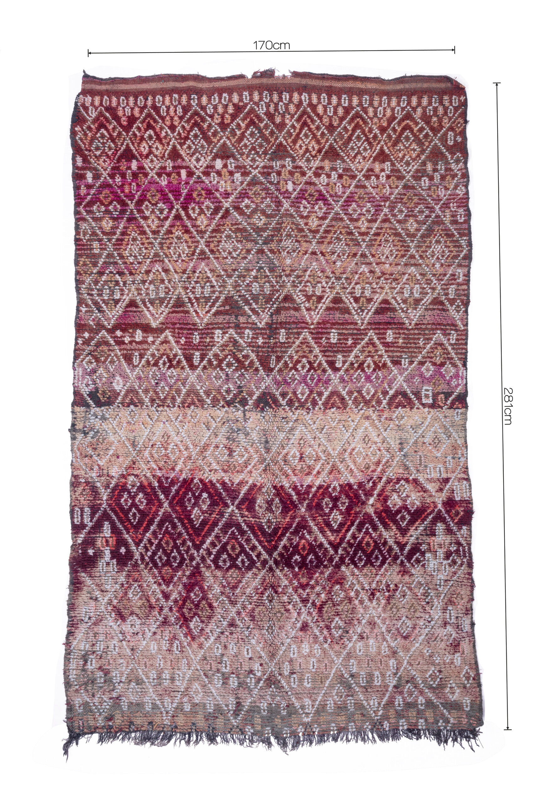 Vintage Boujaad sieve 170x281cm