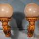 Pair of wall light  bronze "Torches / torches" early twentieth century