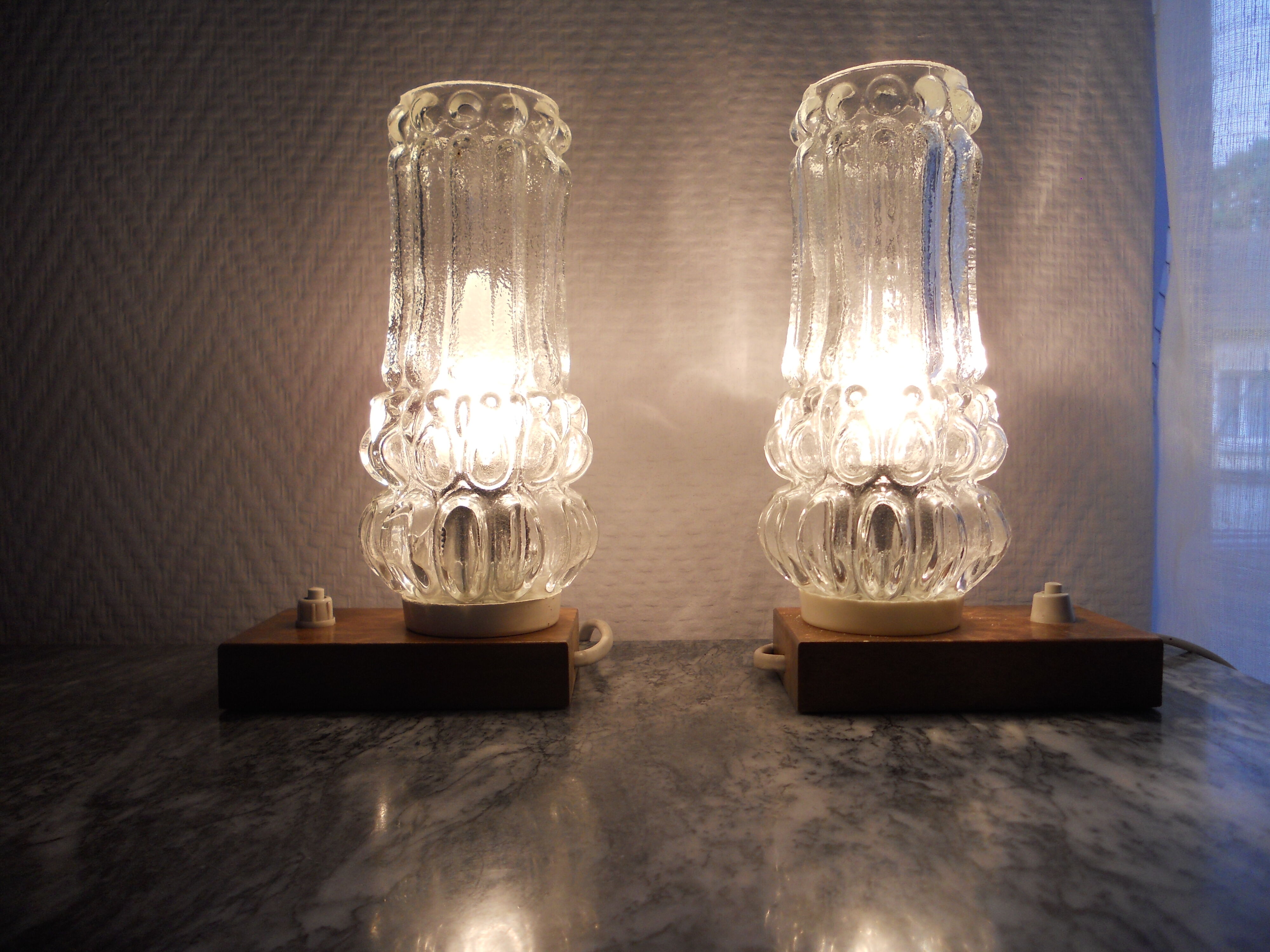 Pair of bedside lamps