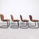 Chaises Willy Rizzo pour Cidue Italie - cuir