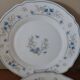 Series 10 flat plates Arcopal, white opaline with blue flowers