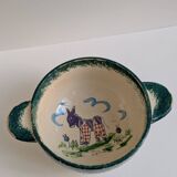 Vintage bowl with donkey motif La Fleet in Ré