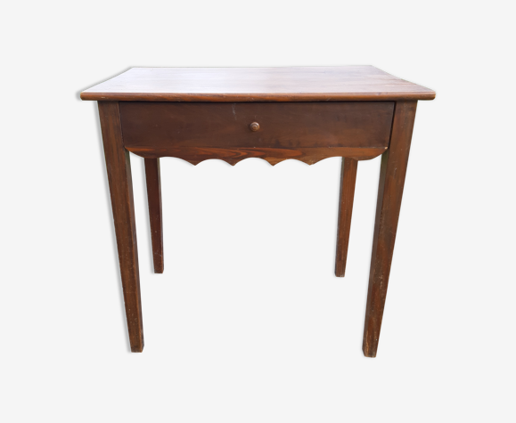 Table 19ème en pin avec un tiroir