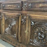1950s oak sideboard in the style of Robert Micheau Vernez