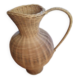 Wicker decorative vase