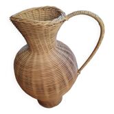 Wicker decorative vase