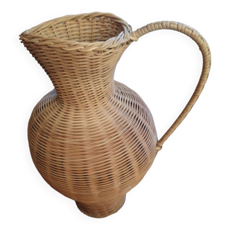 Wicker decorative vase