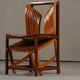 Vintage sculptural unique design dining chairs, France 1960s set of 2