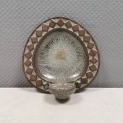 Wall-mounted candlestick in grayish colors, Danish and from the 1970s-80s.