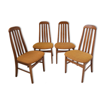 Suite of 4 chairs Jentique 1970 vintage