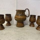 Service - ceramic - H. Bessone - Vallauris - France - 20th century