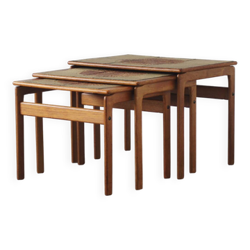Teak Side Tables by Trioh, 1960s, Set of 3