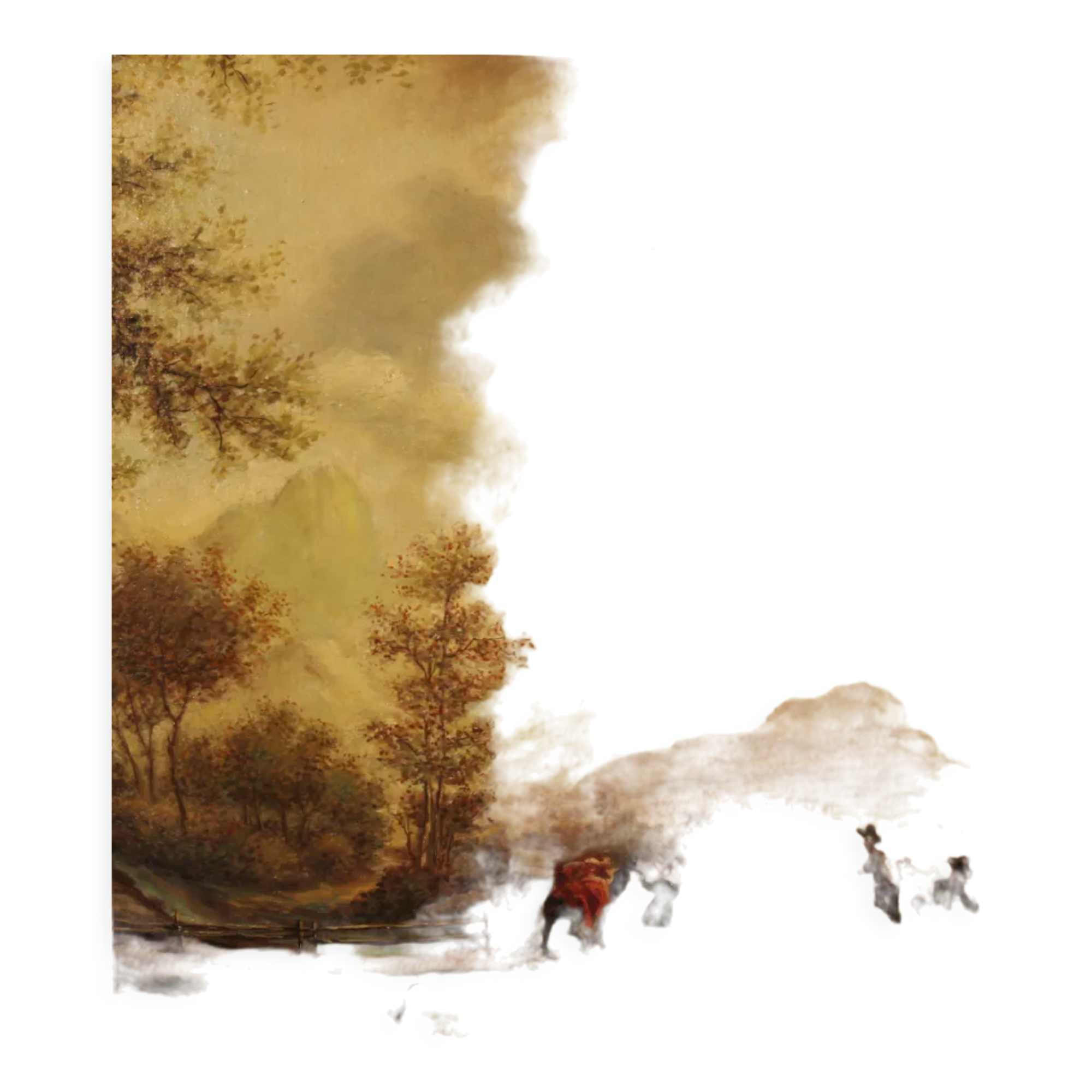 Bucolic landscape from XXth century