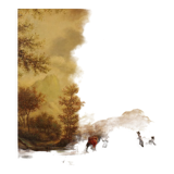 Bucolic landscape from XXth century