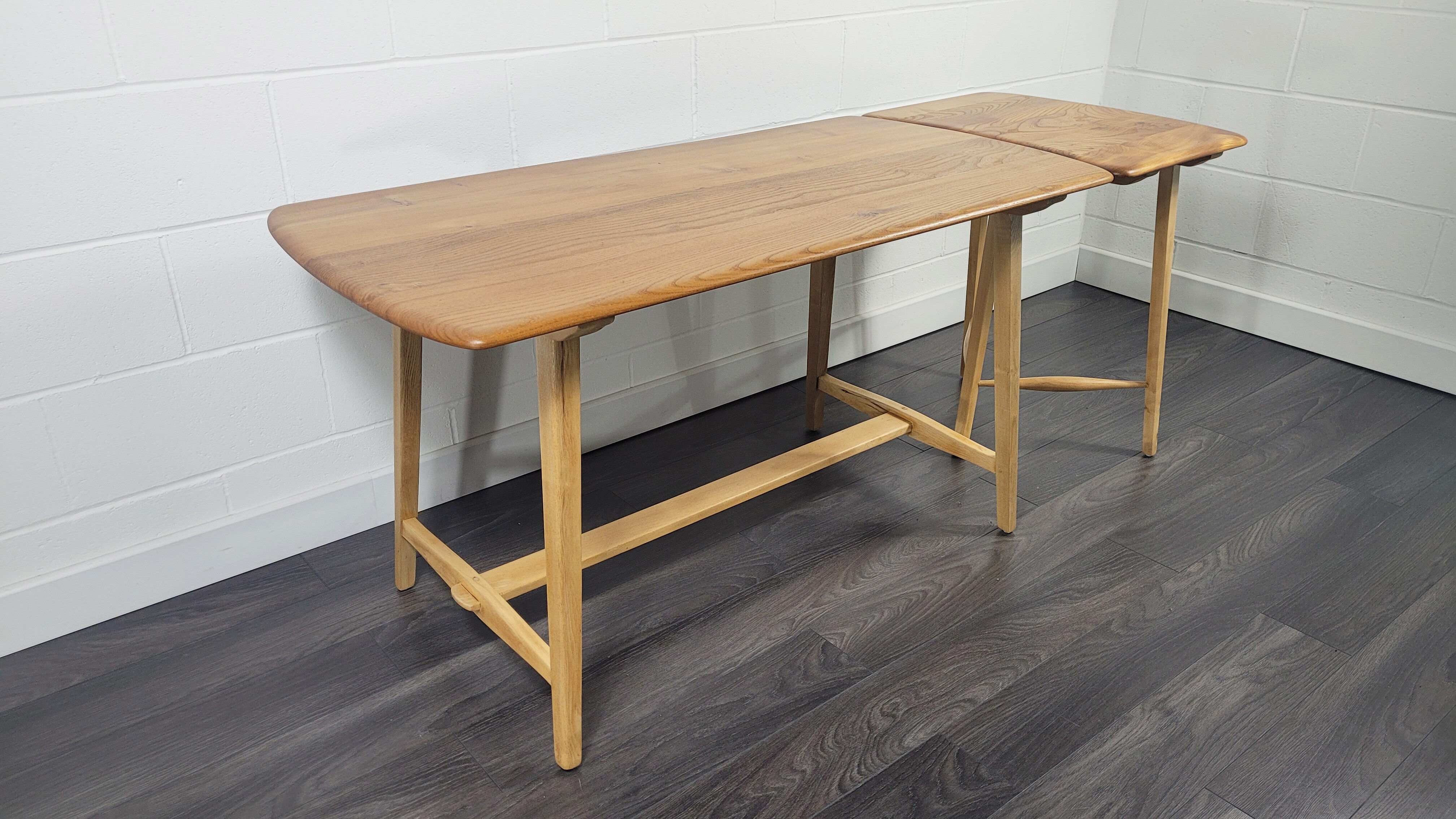 Ercol CC 41 Plank Dining Table & Extension Table, 1950s, 1960s