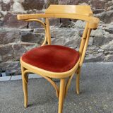 4 chairs Bentwood restaurant armchairs vintage 80s French bistro bentwood a