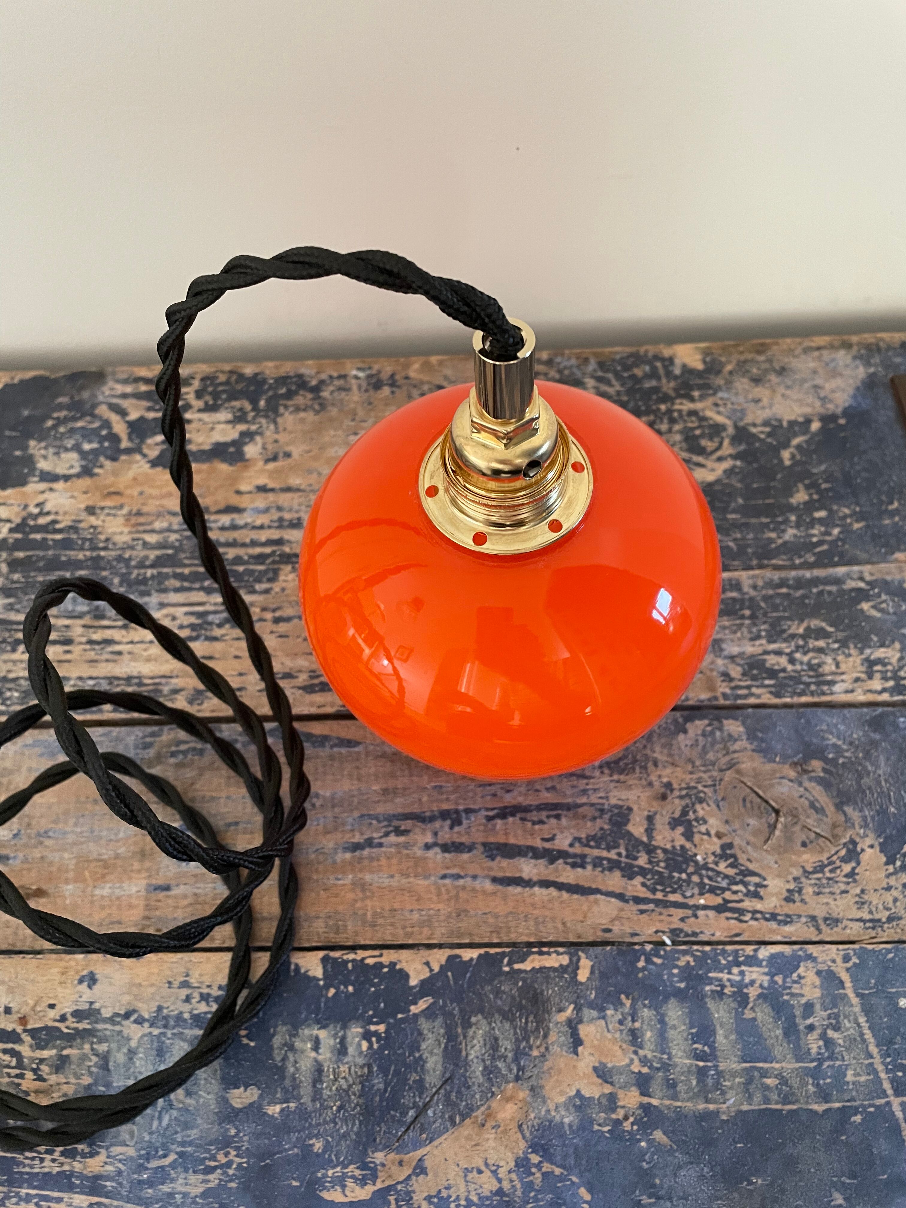Vintage lamp in orange