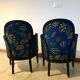 2 fully restored antique bergère armchairs
