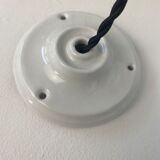 Holophane glass suspension 25,5 cm vintage