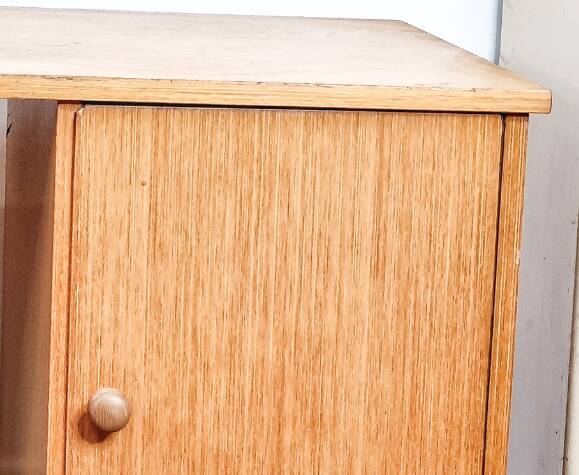 Vintage wooden desk with drawers 1970's