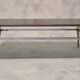 Italian coffee table metal & smoked glass ca 1970