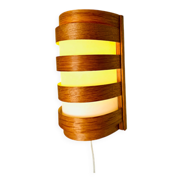 Pine Veneer Wall Lamp By Unknown Designer, Sweden 1960S