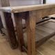 Solid elm wood farmhouse table and bench set