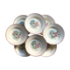 8 Old hollow earthenware plates, Manufacture d'Onnaing