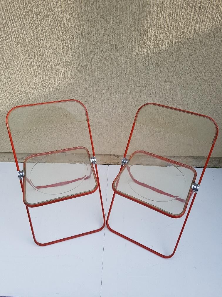 Pair of Plia chairs Giancarlo Piretti for Castelli
