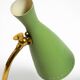 Pair of beautiful green Mid Century Modern Diabolo crow's foot table lamps